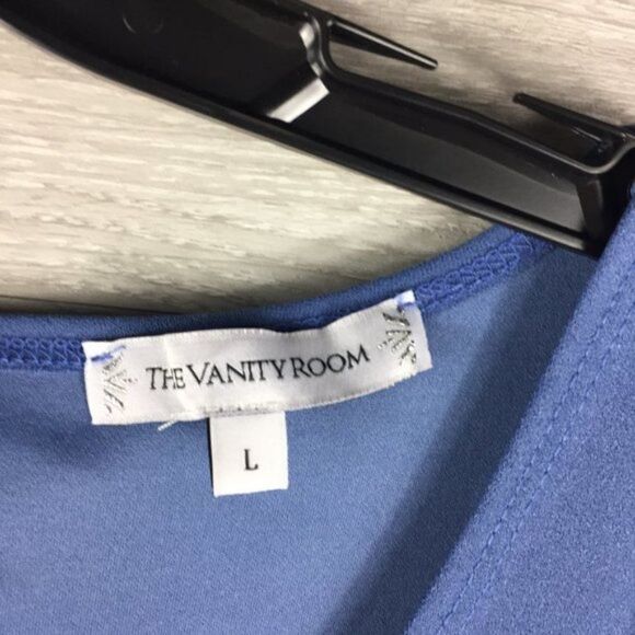 The Vanity Room Blue Flutter Sleeve A-Line Dress - Picture 5 of 6